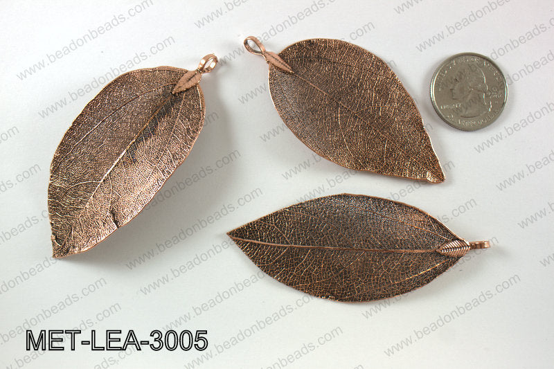 Electroplated copper leaf, 30x60mm MET-LEA-3005
