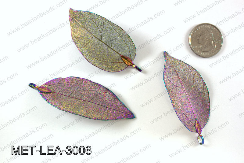 Electroplated copper leaf, 30x60mm MET-LEA-3006