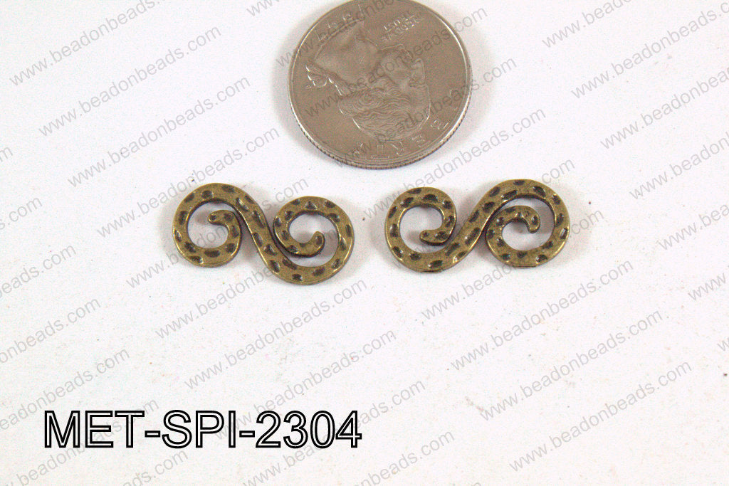 Spiral Connector Bronze 23x12mm MET-SPI-2304