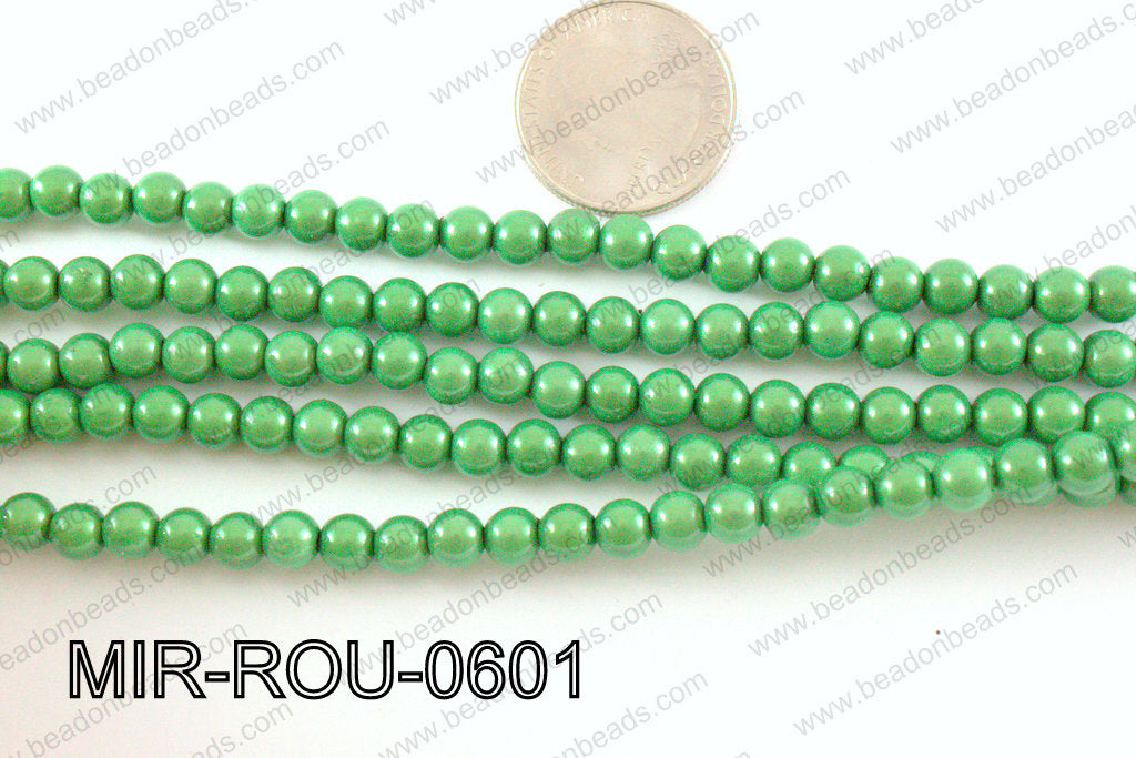 Miracle Bead Green 6mm MIR-ROU-0601