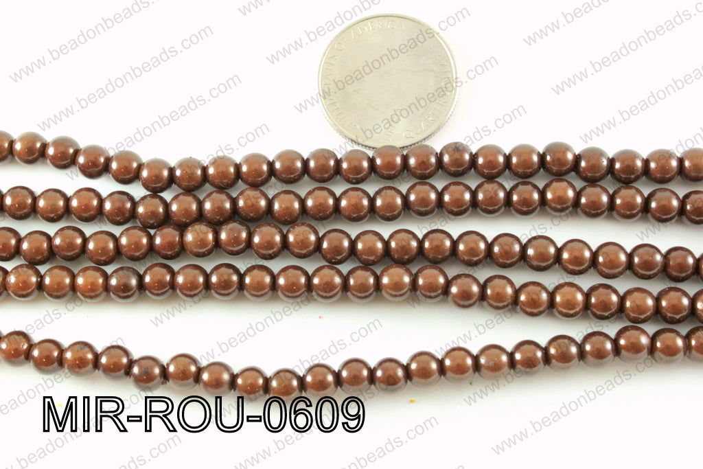 Miracle Bead Brown 6mm MIR-ROU-0609