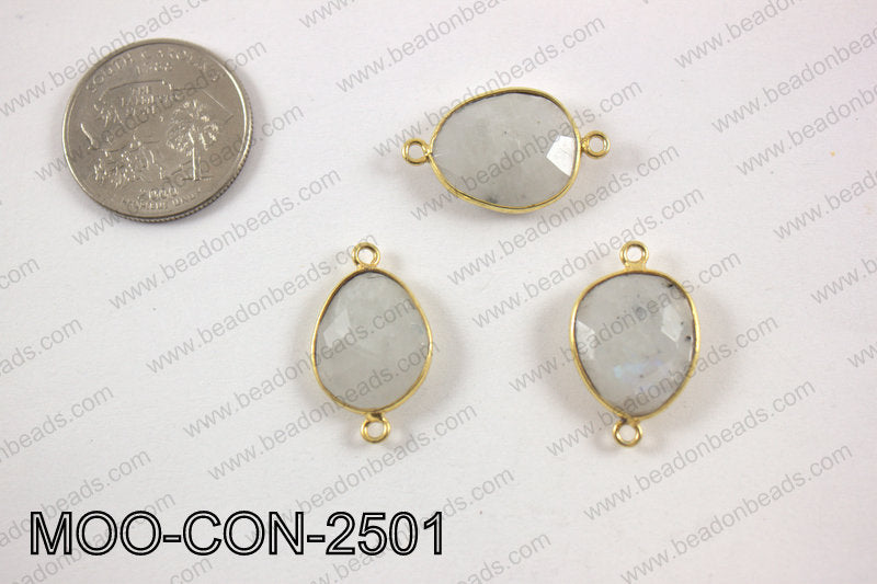 Moonstone oval connector 16X25mm MOO-CON-2501