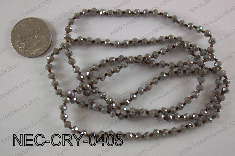 4mm crystal necklace NEC-CRY-0405