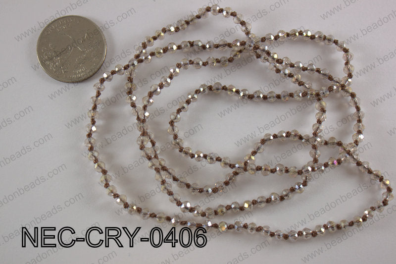 4mm crystal necklace NEC-CRY-0406
