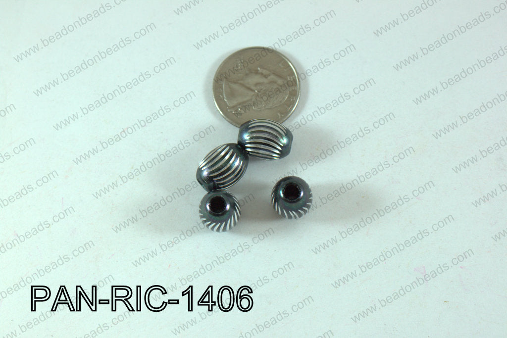 Pandora beads Rice Aluminium 14x10mm 5mm hole PAN-RIC-1406
