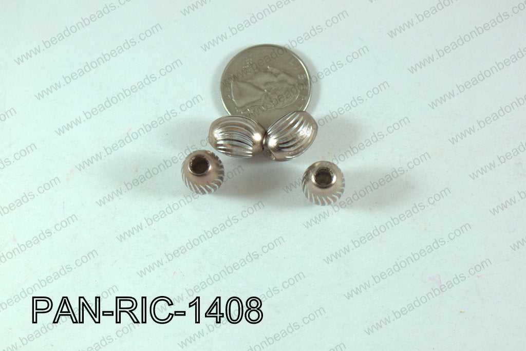 Pandora beads Rice Aluminium 14x10mm 5mm hole PAN-RIC-1408