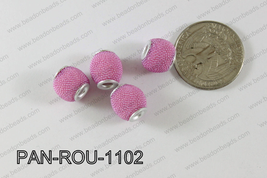 Pandora Beads 11mm 3mm hole light pink PAN-ROU-1102