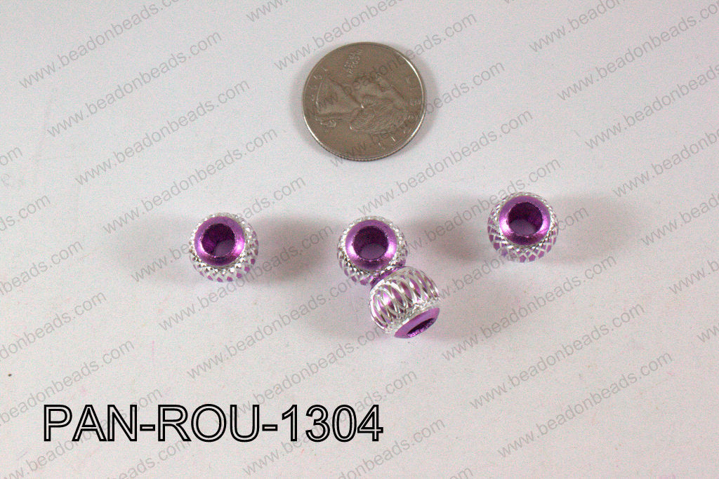 Pandora beads Round Aluminium 11x13mm 5mm hole PAN-ROU-1304
