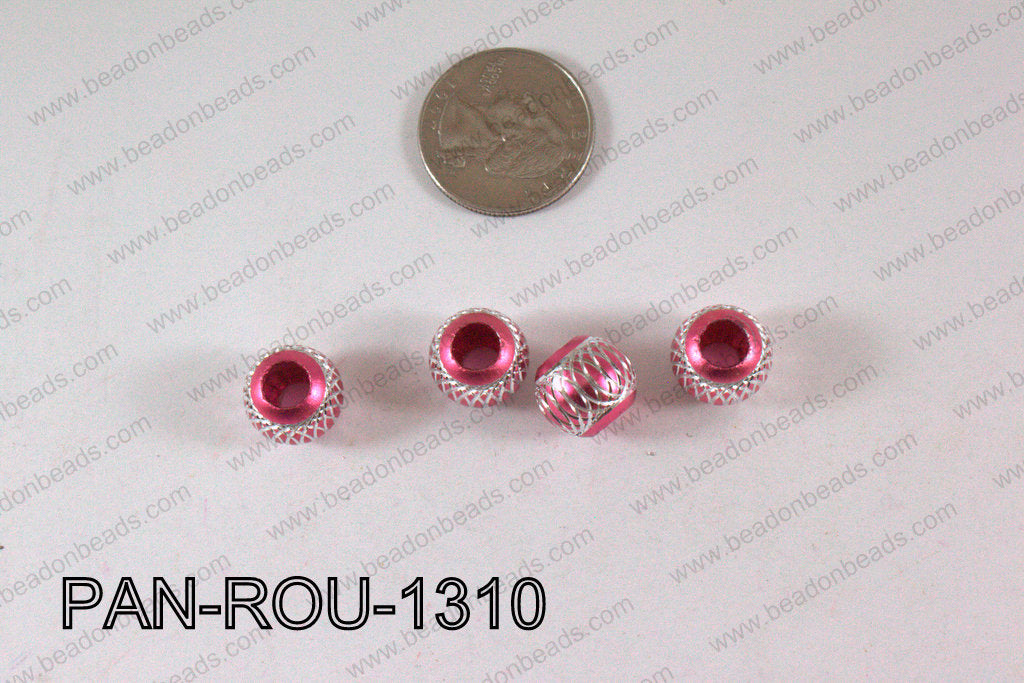 Pandora beads Round Aluminium 11x13mm 5mm hole PAN-ROU-1310
