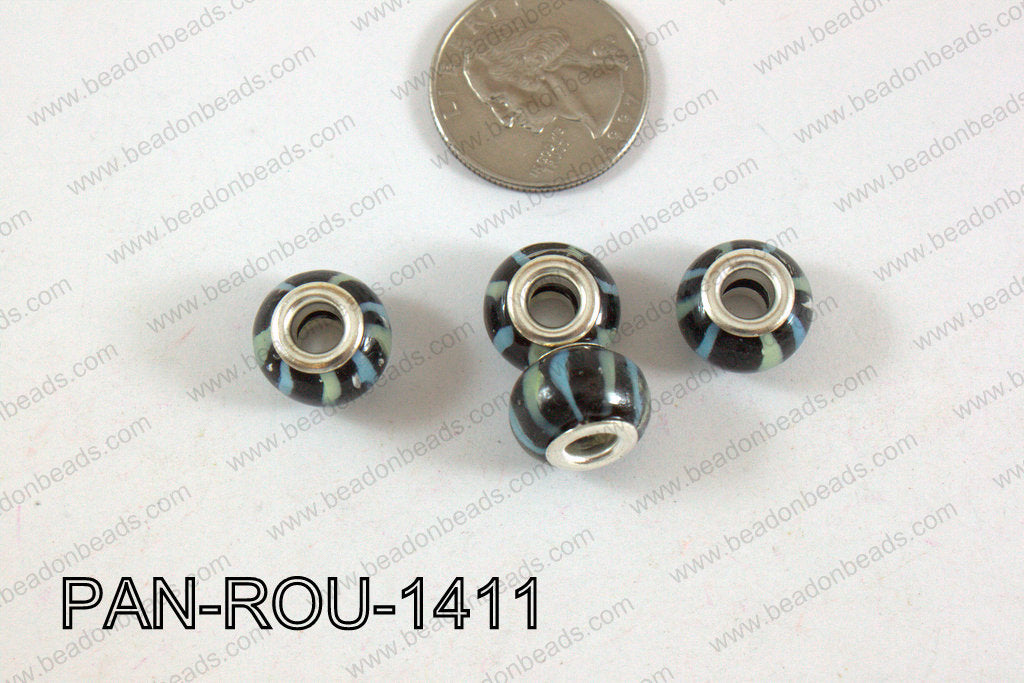 Pandora beads 14x10mm 5mm hole PAN-ROU-1411
