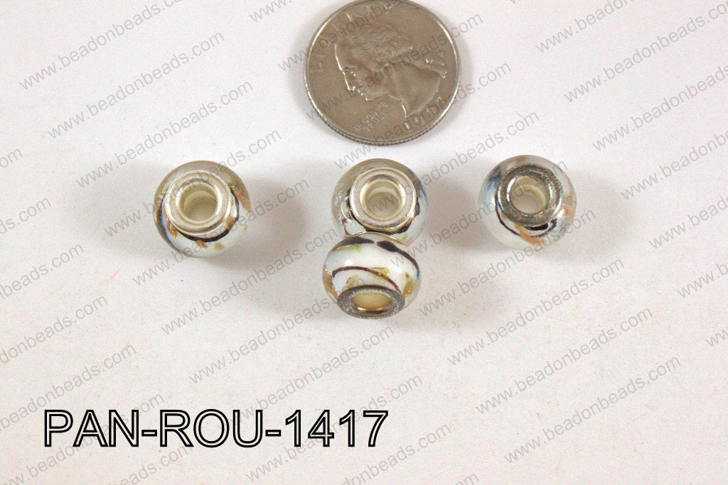 Pandora beads 14x10mm 5mm hole PAN-ROU-1417