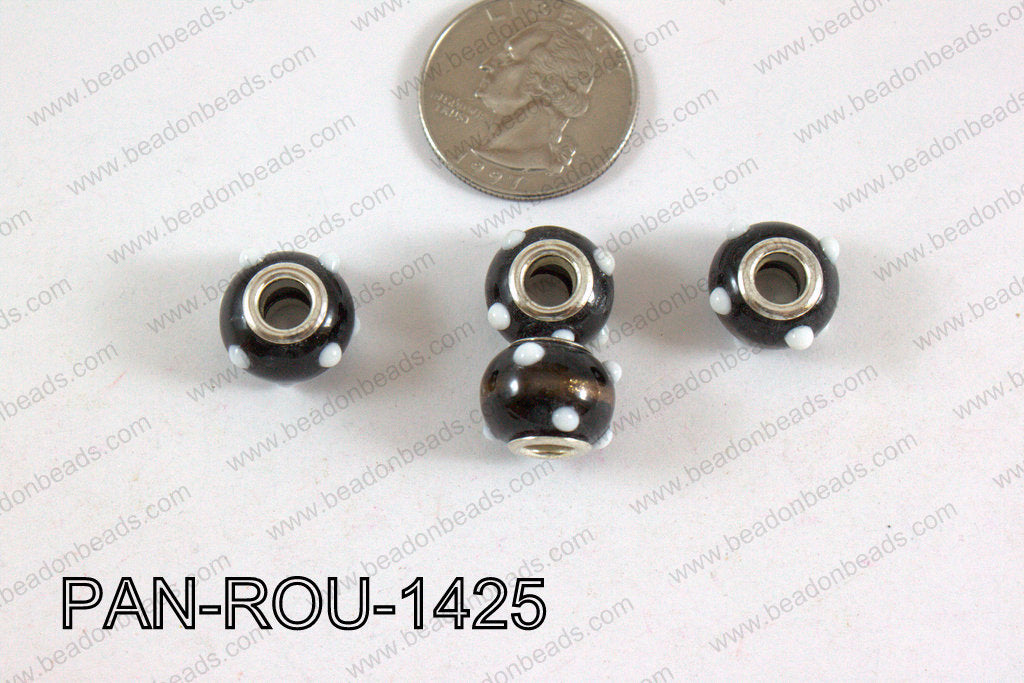 Pandora beads 14x10mm 5mm hole PAN-ROU-1425