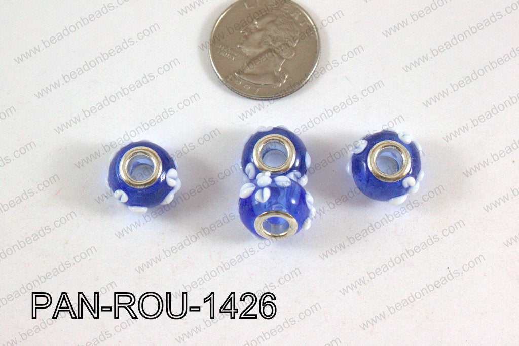 Pandora beads 14x10mm 5mm hole PAN-ROU-1426