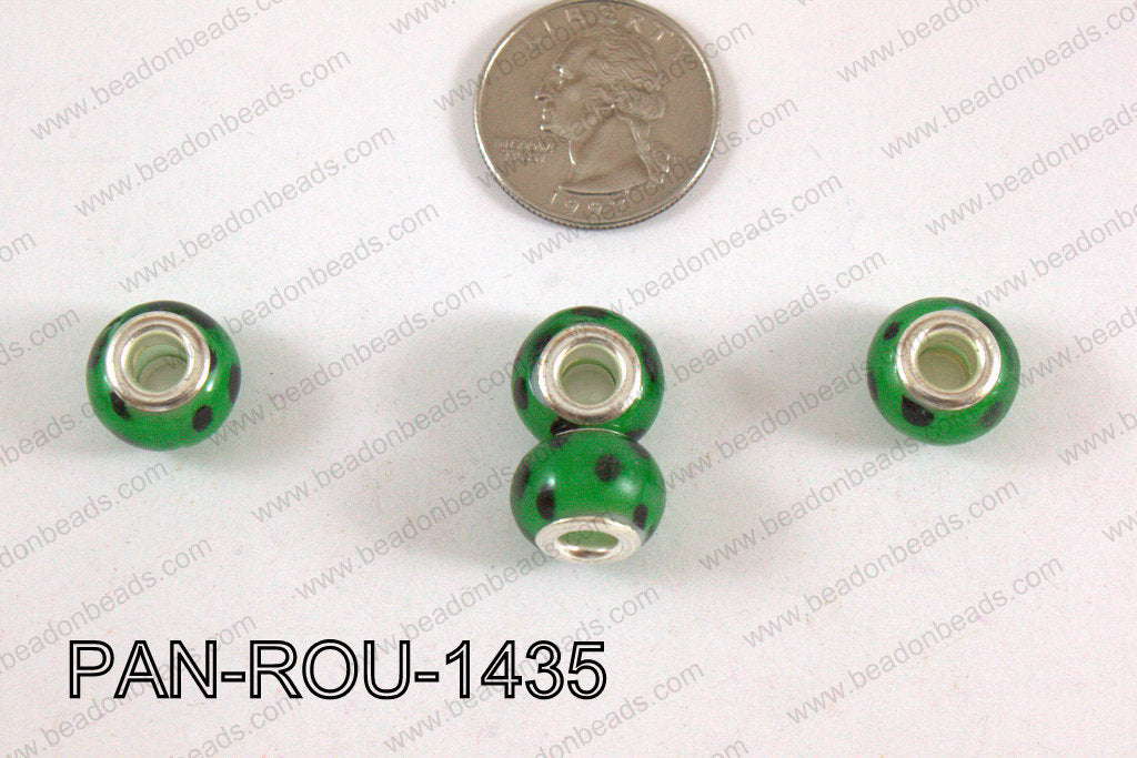 Pandora beads 14x10mm 5mm hole PAN-ROU-1435