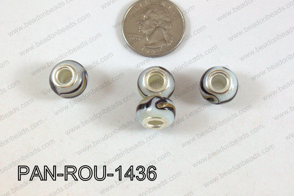 Pandora beads 14x10mm 5mm hole PAN-ROU-1436