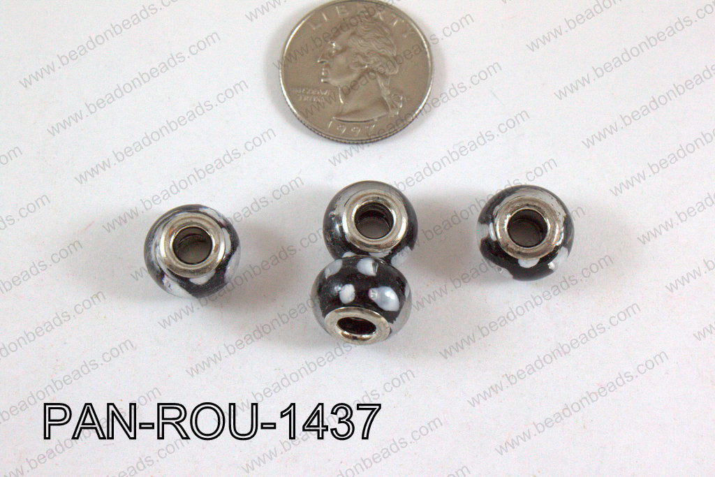 Pandora beads 14x10mm 5mm hole PAN-ROU-1437