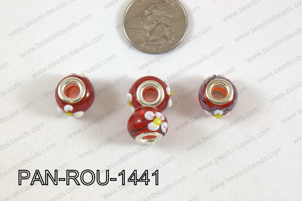 Pandora beads 14x10mm 5mm hole PAN-ROU-1441