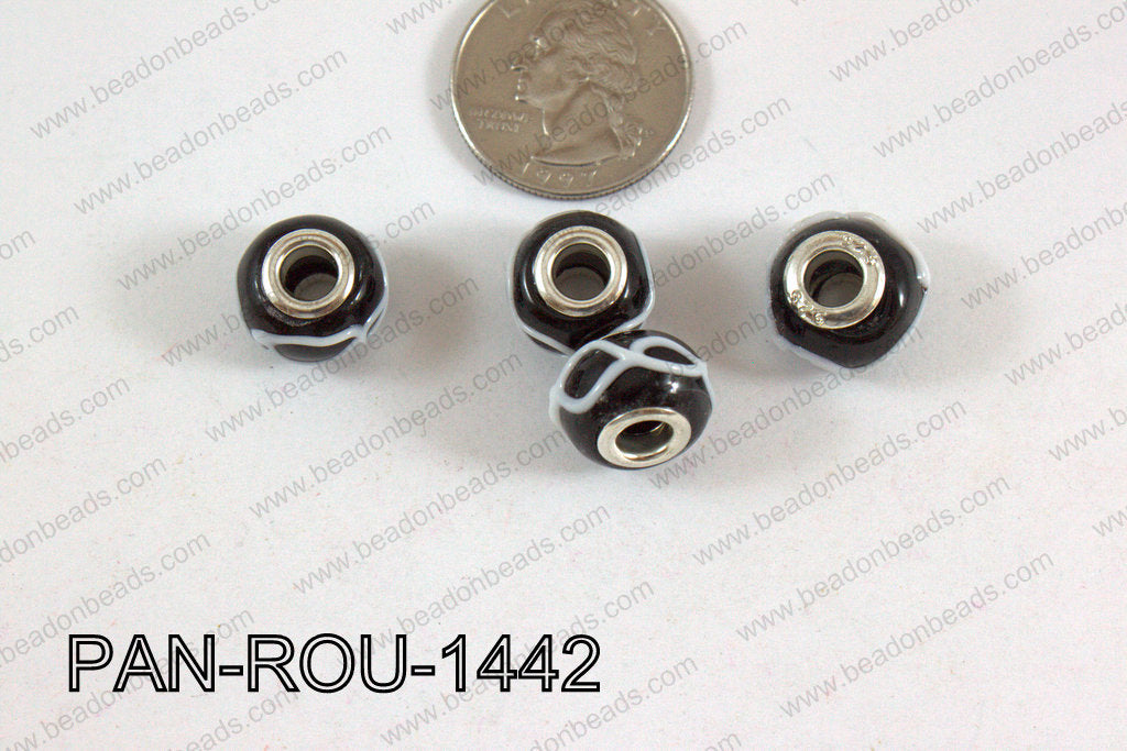 Pandora beads 14x10mm 5mm hole PAN-ROU-1442