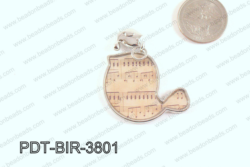 Metal Bird Pendant 38x30mm PDT-BIR-3801