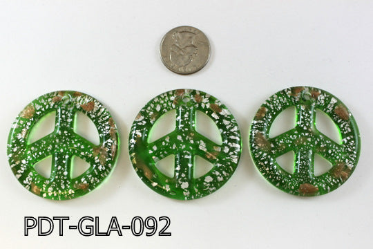 Glass Peace Pendant 50mm PDT-GLA-092