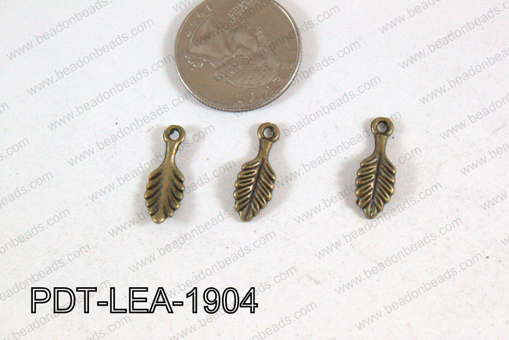 Leaf Pendant Bronze 19x7mm PDT-LEA-1904