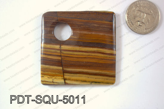 Tiger Eye Pendant Square 50mm PDT-SQU-5011