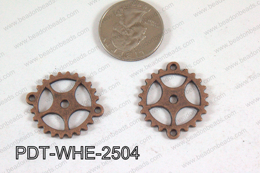 Wheel Pendant Copper 20mm PDT-WHE-2504
