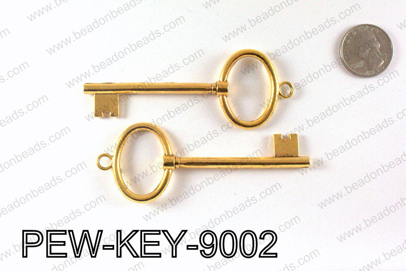 Key Pendant 90x35mm, Gold PEW-KEY-9002