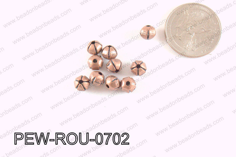 Pewter Spacer Copper 7mm PEW-ROU-0702