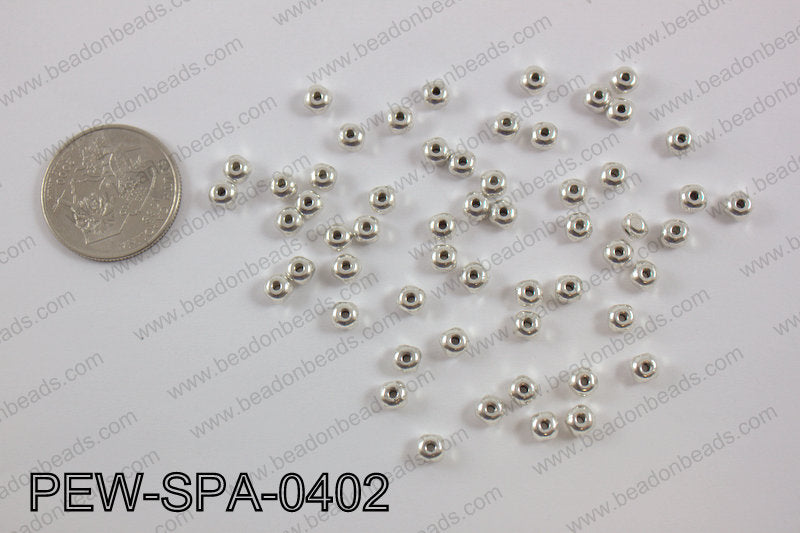 Pewter spacer 4.5mm, silver PEW-SPA-0402