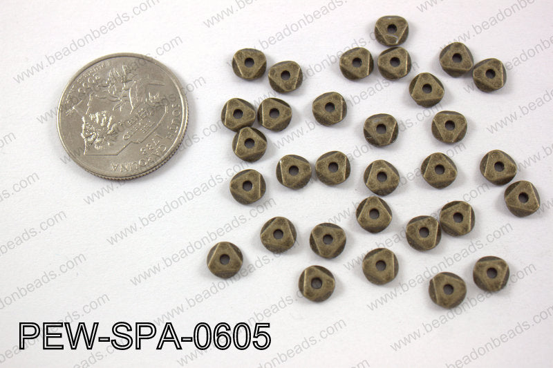 Pewter spacer 6mm, brass PEW-SPA-0605
