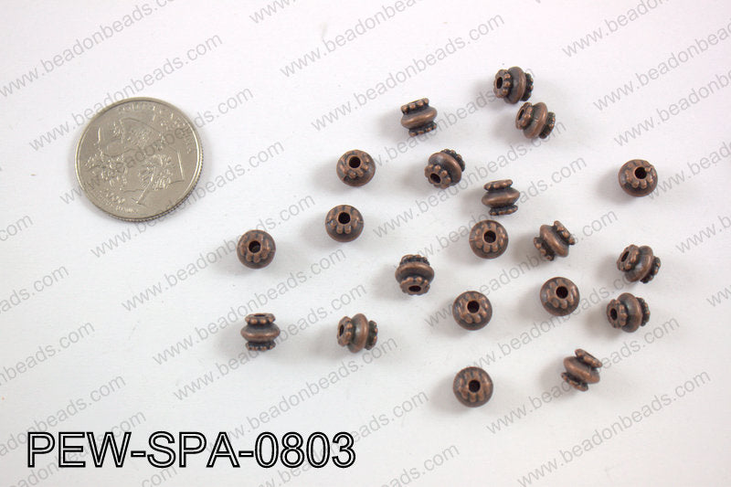 Pewter spacer 8mm, copper PEW-SPA-0803