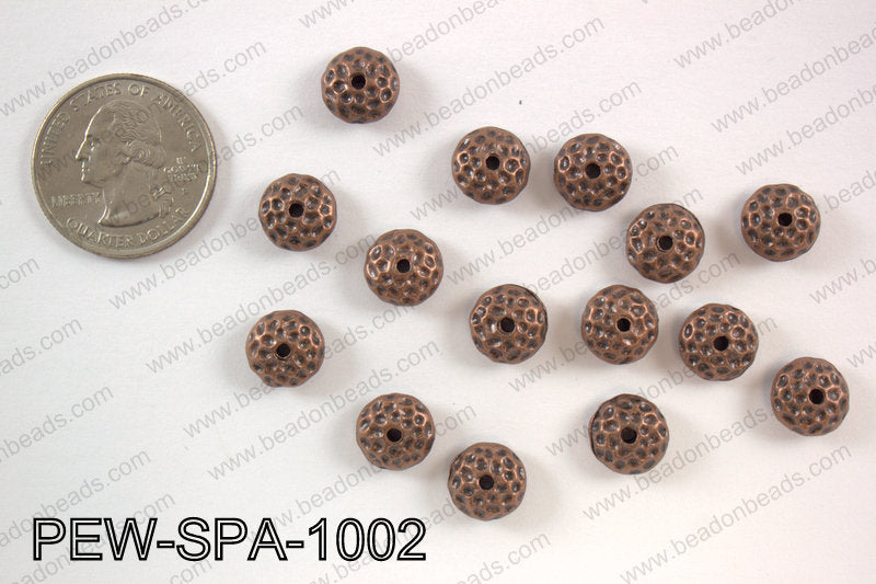Pewter spacer 10mm, copper PEW-SPA-1002