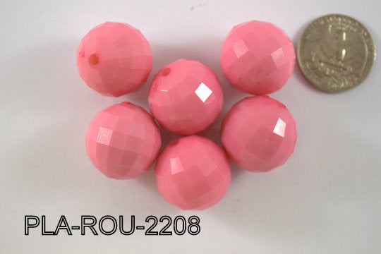 Plastic Bead Round 22mm PLA-ROU-2208