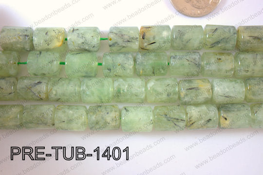 Prehnite Tube Faceted 11x14mm PRE-TUB-1401