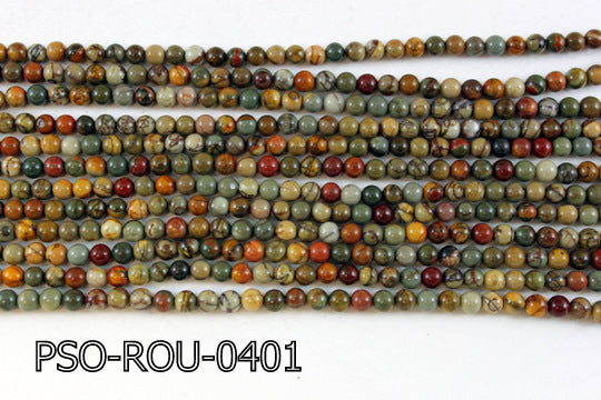 Picasso Jasper Round 4mm 16" PSO-ROU-0401
