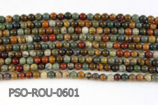 Picasso Jasper Round 6mm 16" PSO-ROU-0601