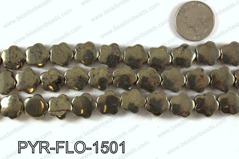 Pyrite Flower 15x15mm PYR-FLO-1501