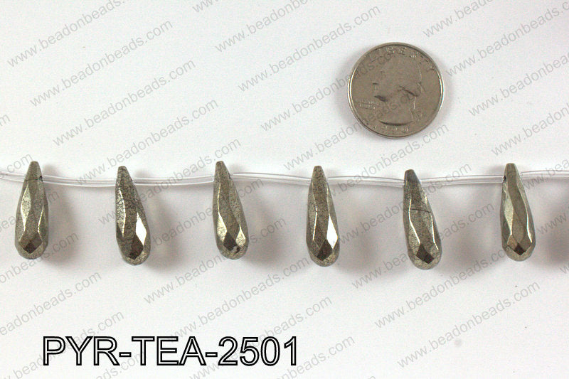 Pyrite teardrop 8x25mm PYR-TEA-2501