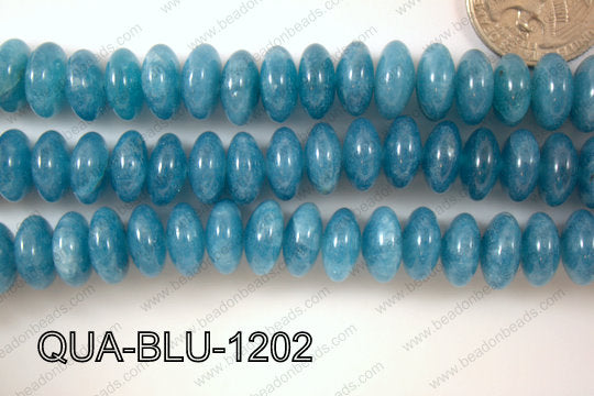 Blue Quartz Rondel 12mm QUA-BLU-1202