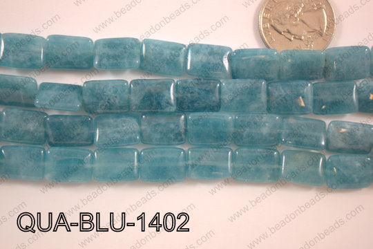 Dyed Blue Quartz Rectangle 11x14mm QUA-BLU-1402