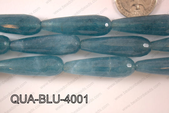 Blue Quartz Rice Faceted 40x12mm QUA-BLU-4001