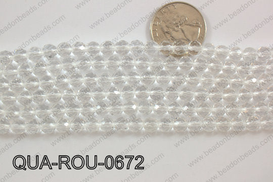 Quartz Round Faceted 6mm QUA-ROU-0672