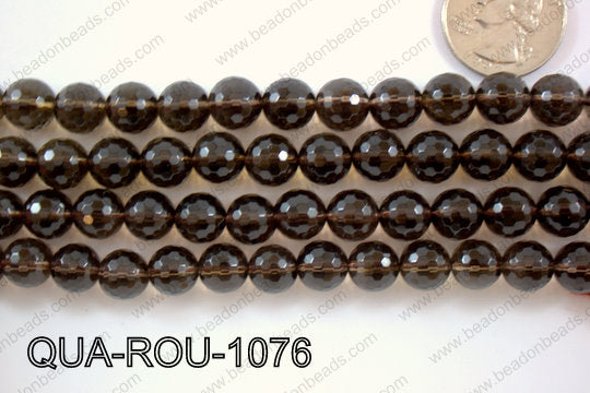 Smoky Quartz Round Faceted 10mm QUA-ROU-1076