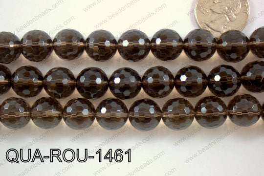 Smoky Quartz Round Faceted 14mm QUA-ROU-1461
