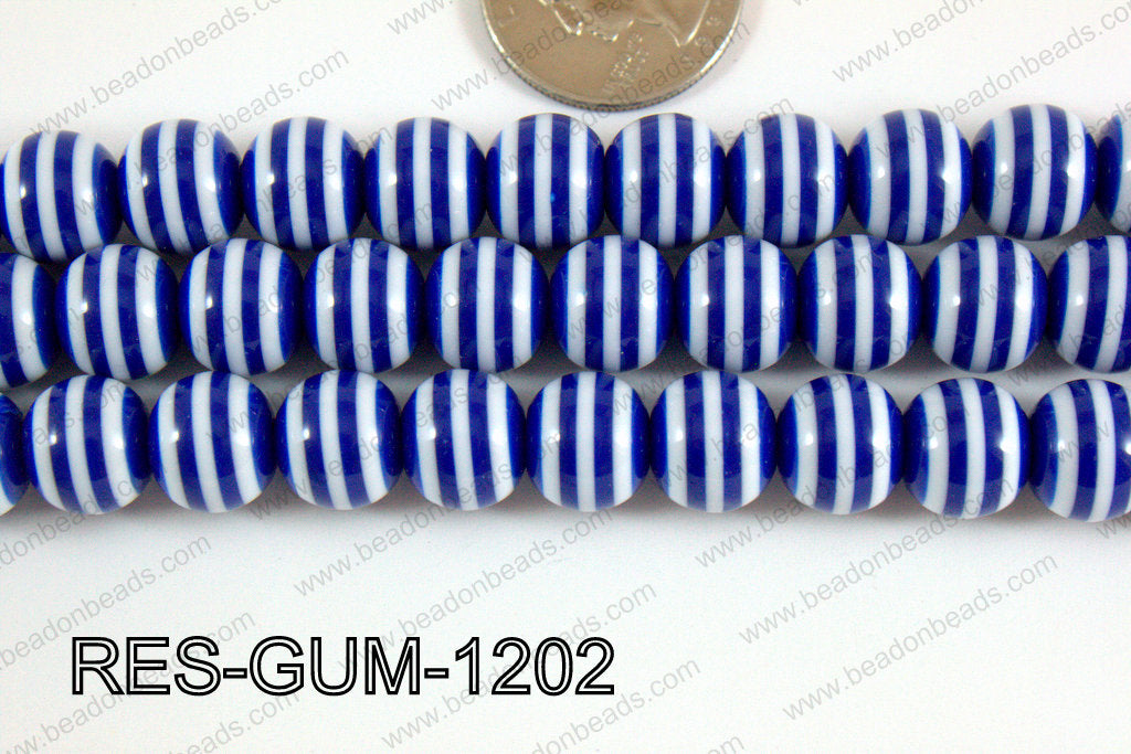 Resin gumball 12mm dark blue RES-GUM-1202
