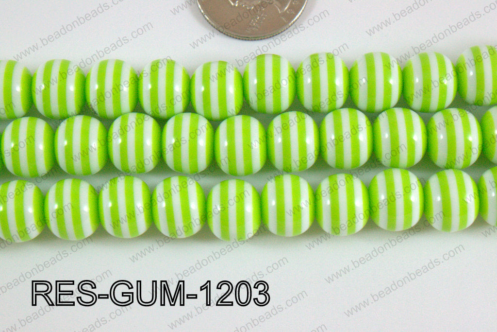 Resin gumball 12mm geen RES-GUM-1203