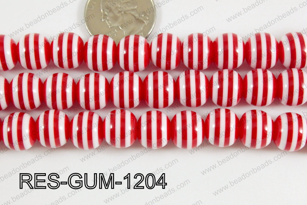 Resin gumball 12mm red RES-GUM-1204