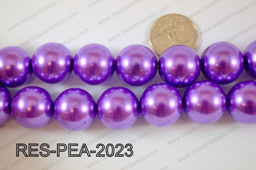 Resin Pearl Round 20mm Blue RES-PEA-2023