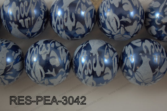 Resin Pearl Round Dark Blue 28-30mm RES-PEA-3042